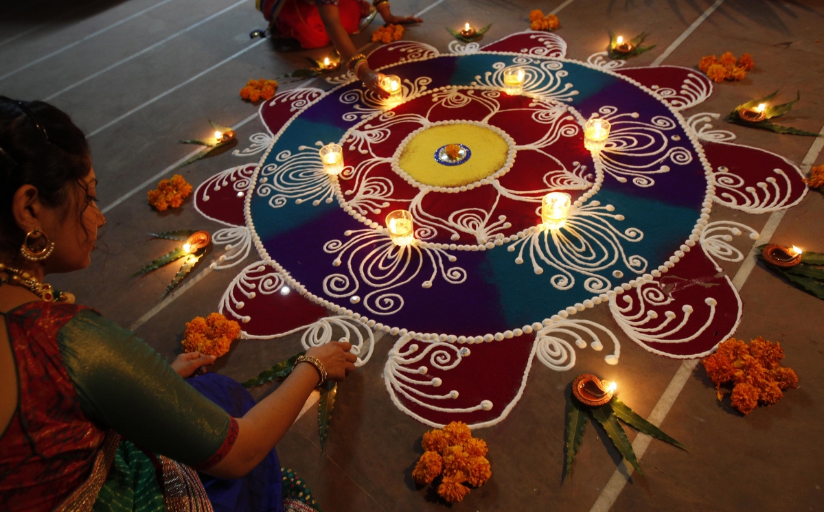 Beautiful rangoli designs Diwali