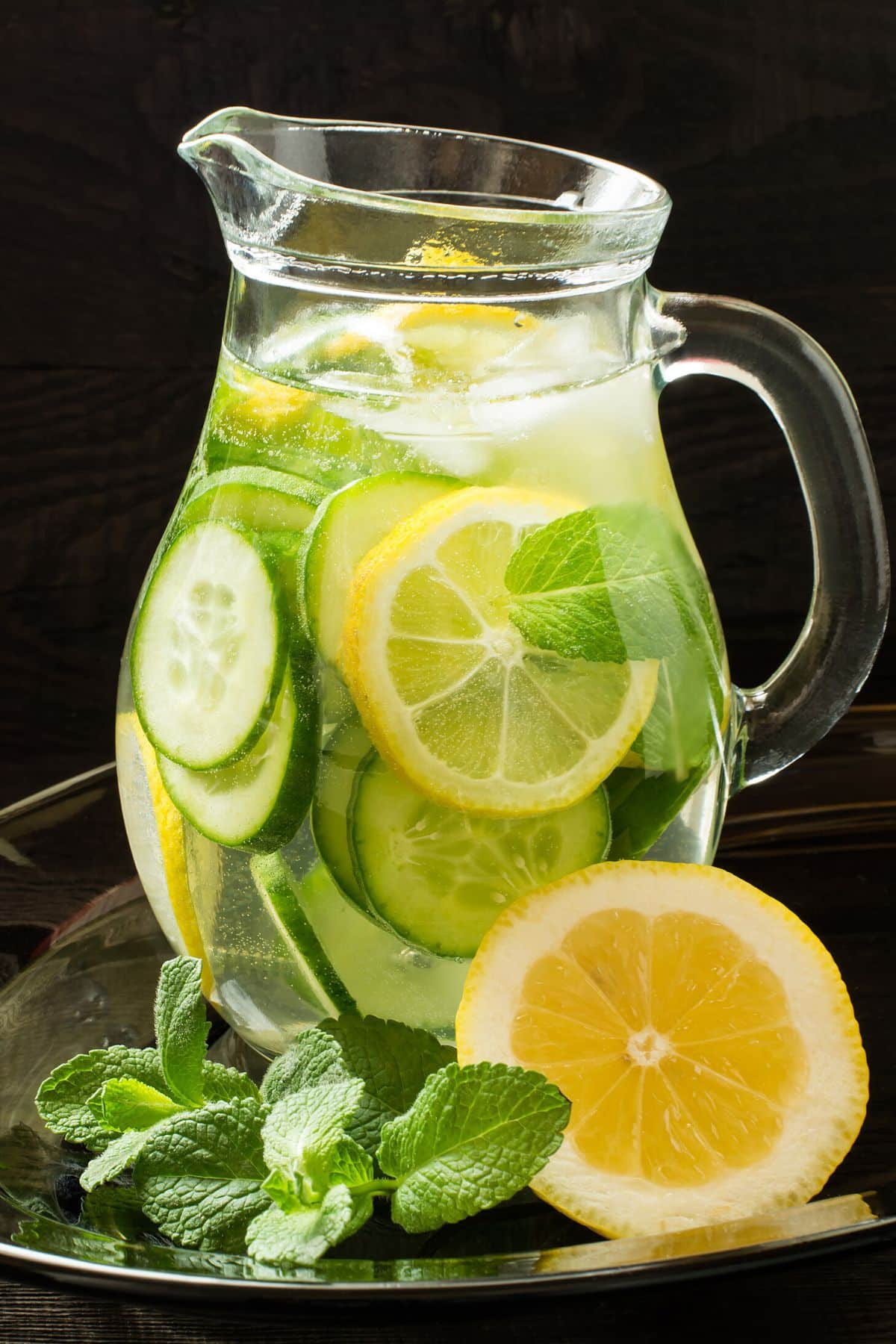 Cucumber mint detox drink
