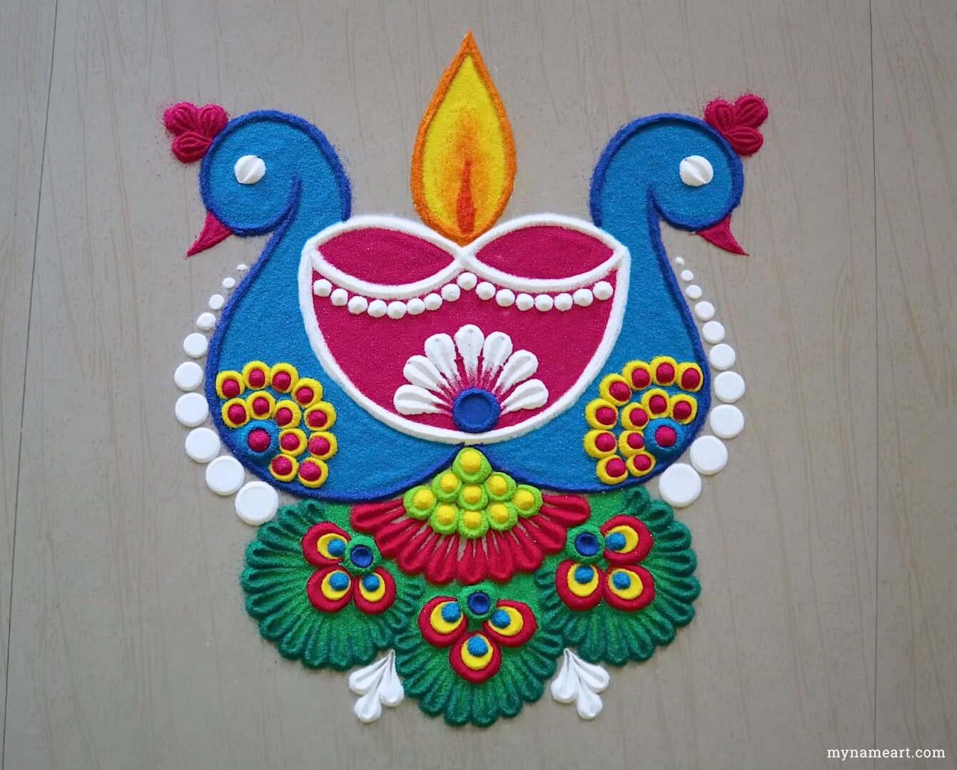 Peacock Rangoli design